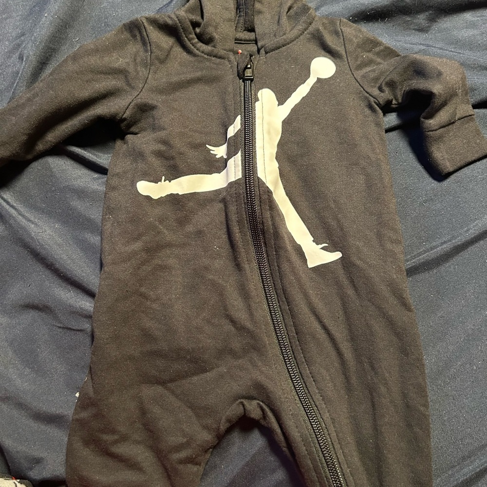 Jordan Black One Piece with White Silhouette